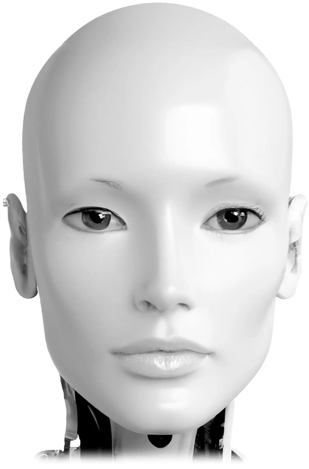 Android com feições femininas Do Metrics - Criada por ferramentas de IA